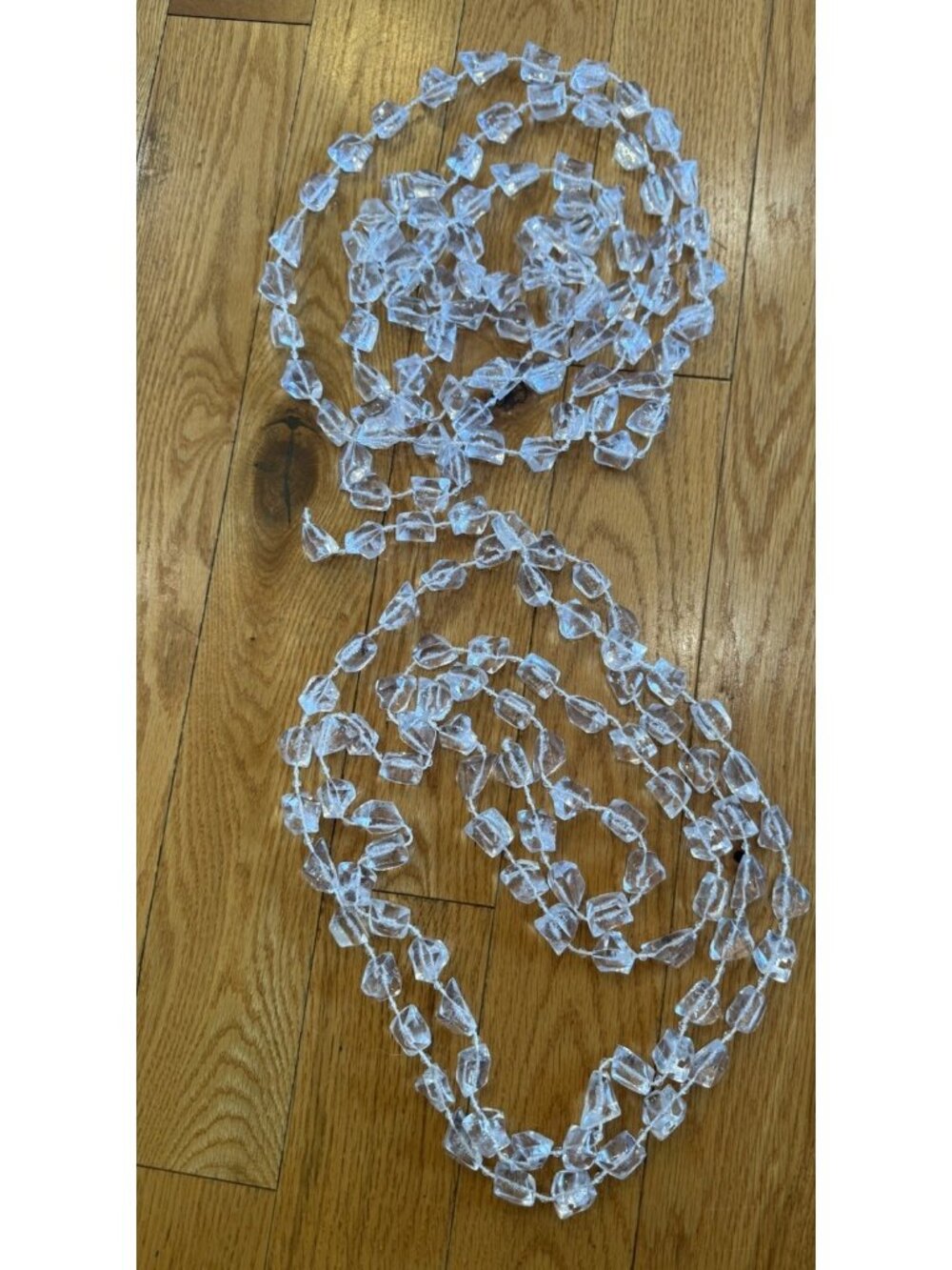 Set of 2-8’ Silvestri Clear Acrylic Crystal Chain Garlands Vintage Chunky